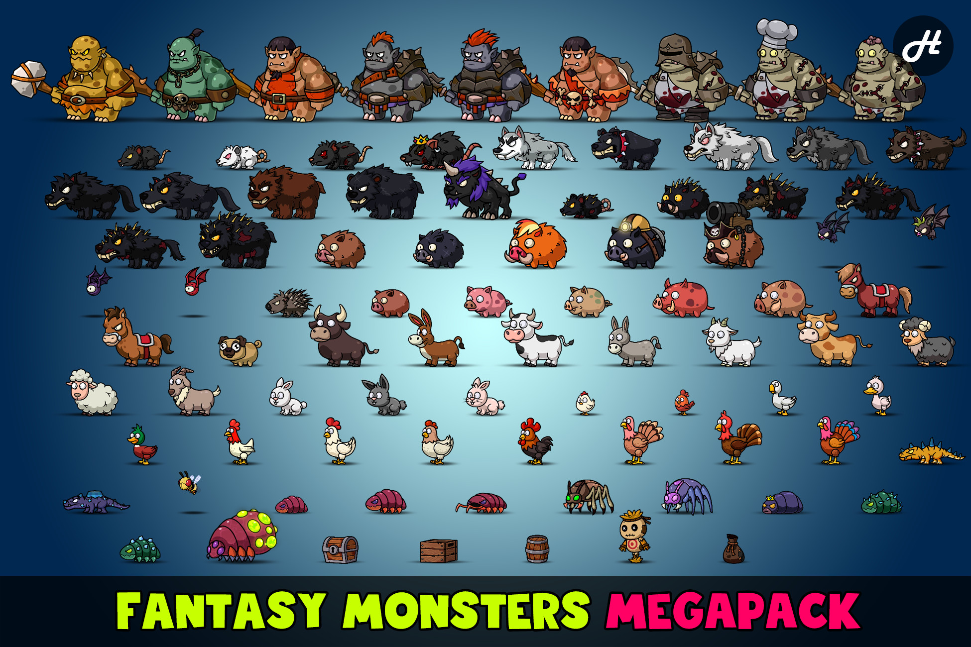 Fantasy-Monsters-Animated-Megapack free download