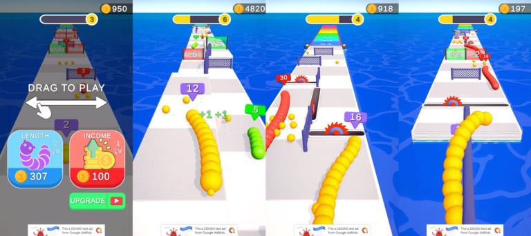 Snake Rush 3D Unity Game + Admob Source Code - Assets4Unity
