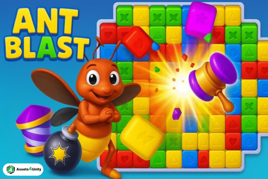 Ant Bomb Match Blast Puzzles Game Source Code