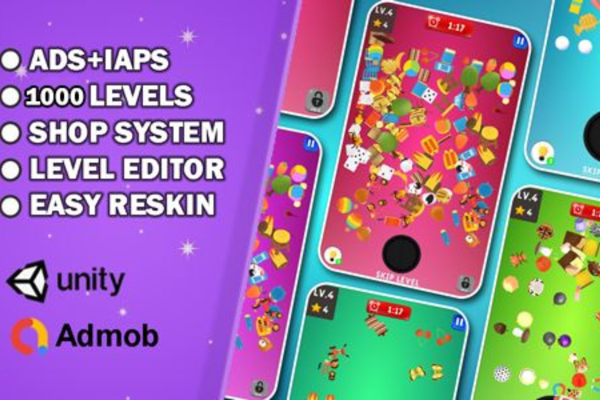 Match 3D Unity Source Code