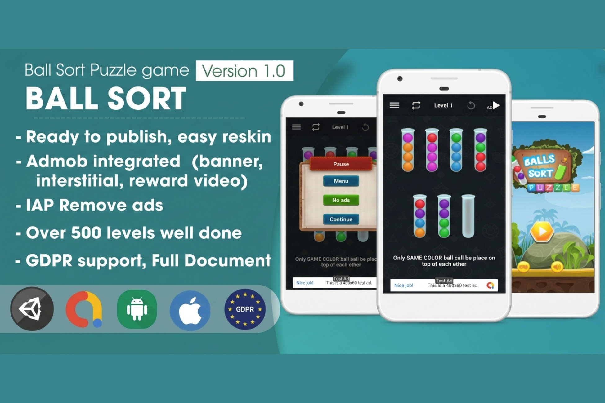 Ball Sort Puzzle Unity Source Code