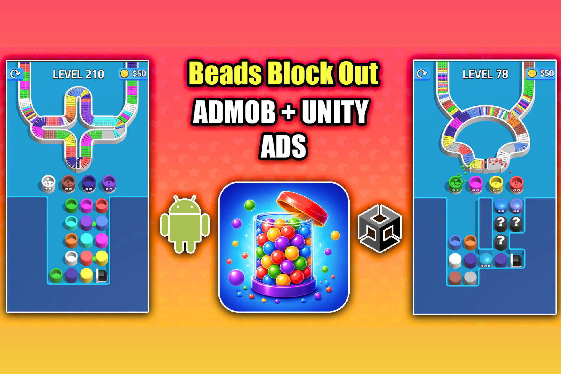 Beads Block Out Game 3D Unity Source Code