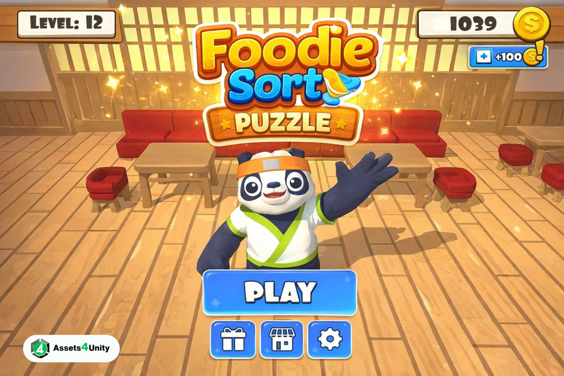 Foodie Sort Puzzle Unity Template – Complete 3+ Match System